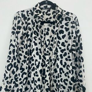 Zara Silk Button Down Shirt